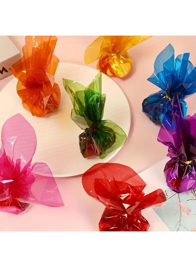 Mix Colors Transparent Film Paper 80 Sheets 7 5x7 5 Inches For DIY Crafts Gift Wrapping Eid Decorations - Image 3